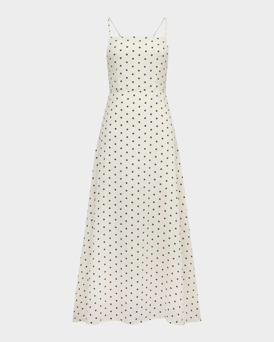 Carla Polka Dot Linen Maxi Dress